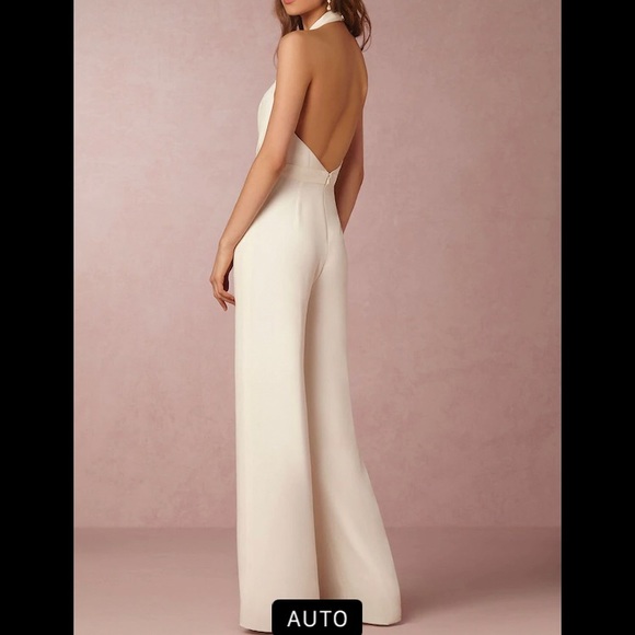 Bella Valentina Giovanni Ivory Halter Jumpsuit - Picture 4 of 4
